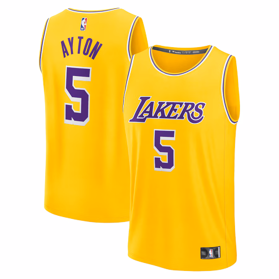 Youth Los Angeles Lakers Deandre Ayton Fanatics Gold Fast Break Replica Player Jersey - Icon Edition - Jersey