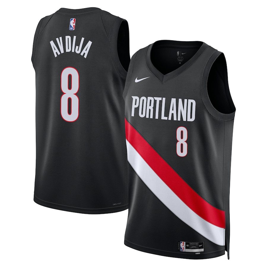 Unisex Portland Trail Blazers Deni Avdija Nike Black Swingman Jersey - Icon Edition - Jersey