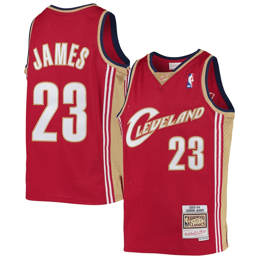 Youth Cleveland Cavaliers LeBron James Mitchell & Ness Wine 2003-04 Hardwood Classics Swingman Jersey - Jersey