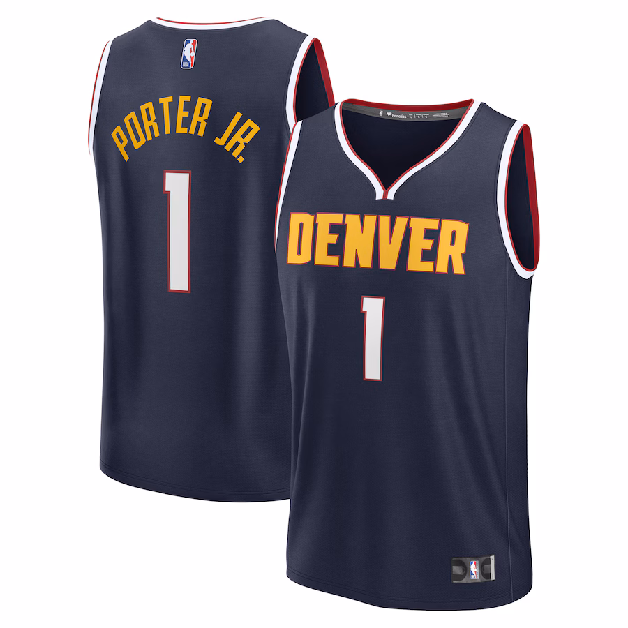 Men's Denver Nuggets Michael Porter Jr. Fanatics Navy Fast Break Replica Player Jersey - Icon Edition - Jersey