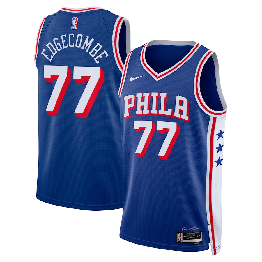 Unisex Philadelphia 76ers V. J. Edgecombe Nike Royal 2025 NBA Draft First Round Pick Swingman Jersey - Icon Edition - Jersey