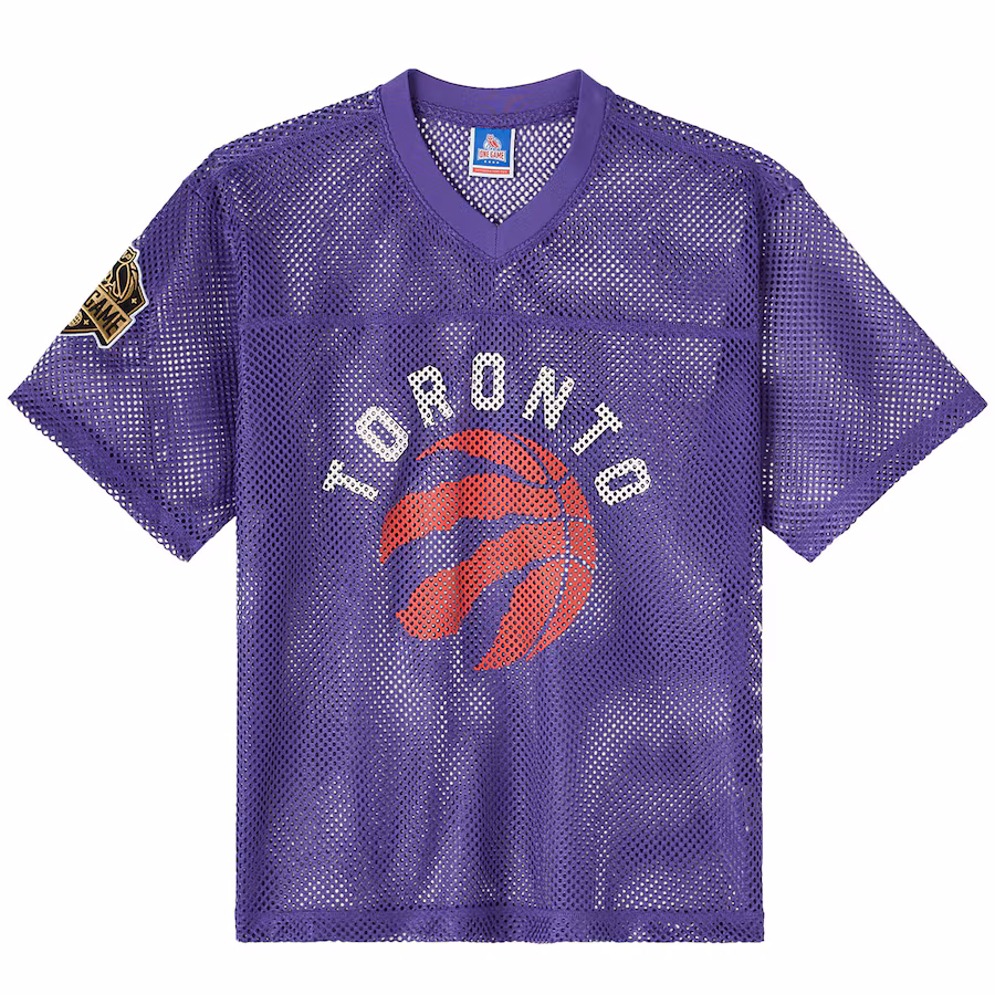 Men's Toronto Raptors OVO x NBA Purple Mesh Football Fashion Jersey - Jersey