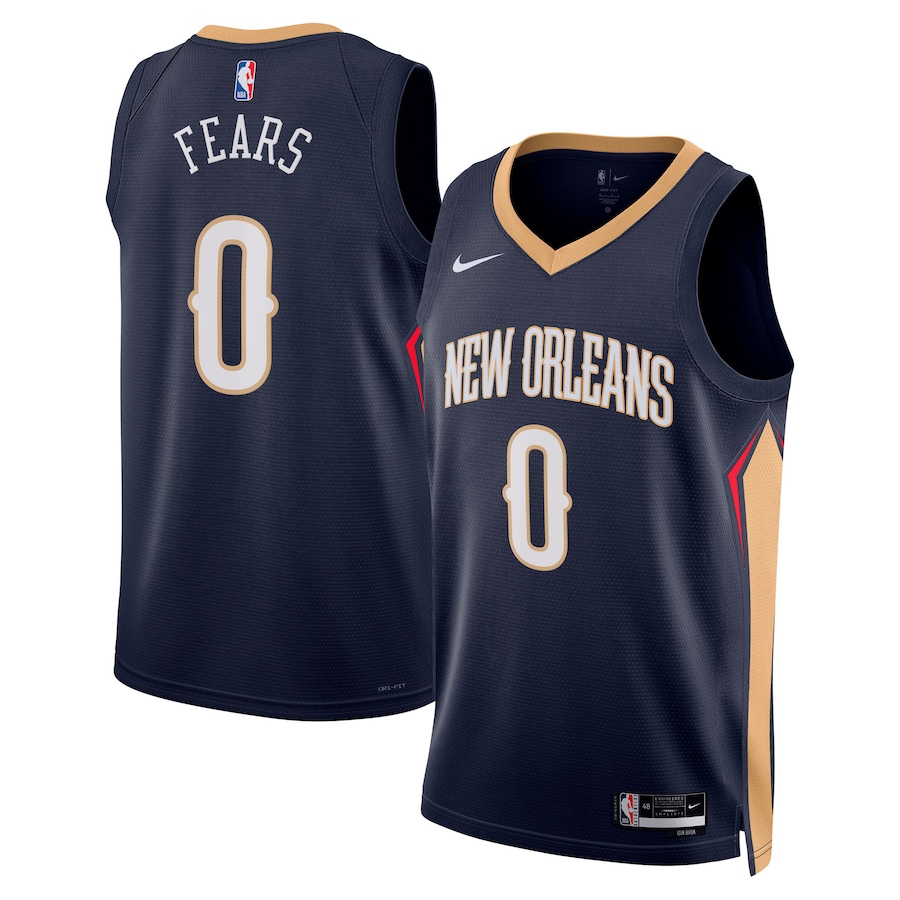 Unisex New Orleans Pelicans Jeremiah Fears Nike Navy Swingman Player Jersey - Icon Edition - Jersey