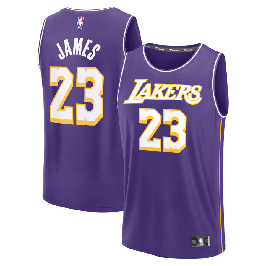 Men's Los Angeles Lakers LeBron James Fanatics Purple Fast Break Jersey - Statement Edition - Jersey