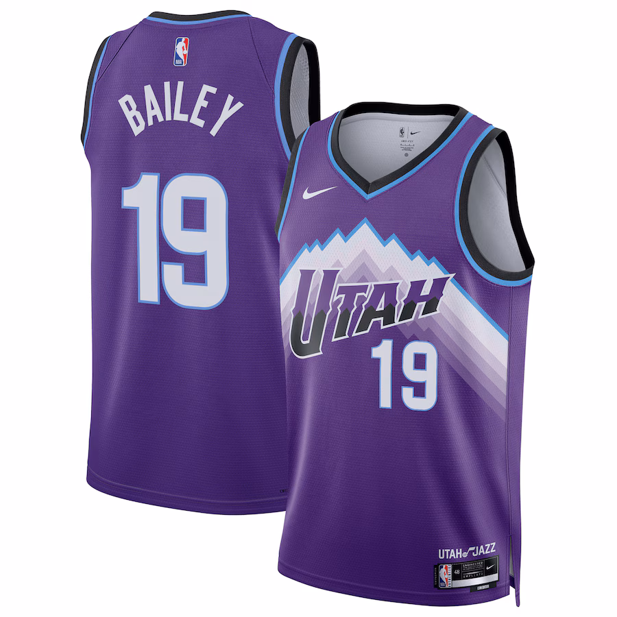 Unisex Utah Jazz Ace Bailey Nike Purple Swingman Jersey - Icon Edition - Jersey