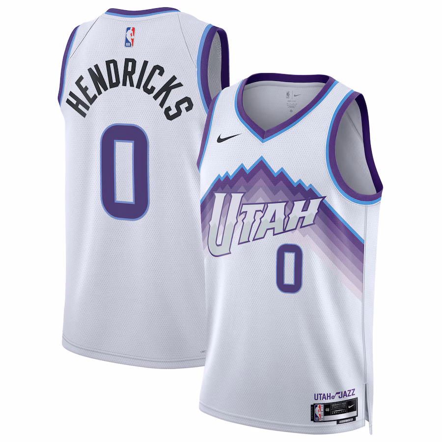 Unisex Utah Jazz Taylor Hendricks Nike White Swingman Jersey - Association Edition - Jersey