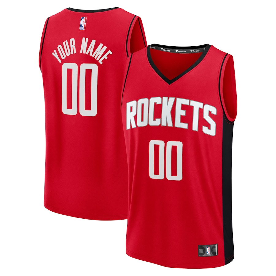 Men's Houston Rockets Fanatics Red Fast Break Custom Jersey - Icon Edition - Jersey