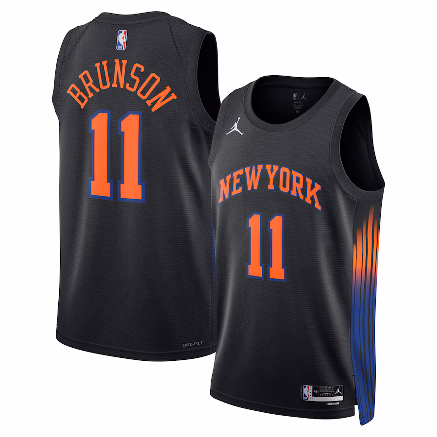 Unisex New York Knicks Jalen Brunson Jordan Brand Black Swingman Jersey - Statement Edition - Jersey