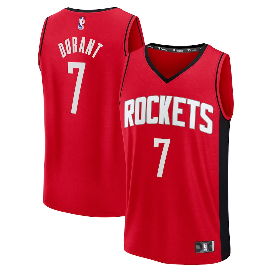 Men's Houston Rockets Kevin Durant Fanatics Red Fast Break Replica Player Jersey - Icon Edition - Jersey