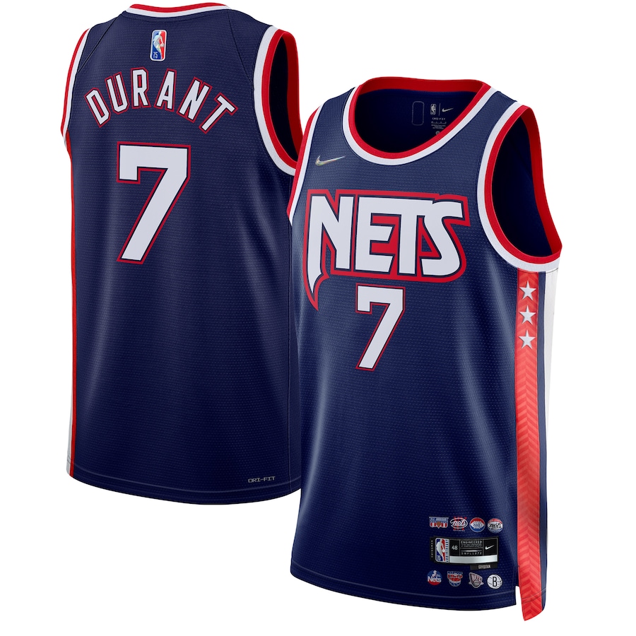 Men's Brooklyn Nets Kevin Durant Nike Navy 2021/22 Swingman Jersey - City Edition - Jersey