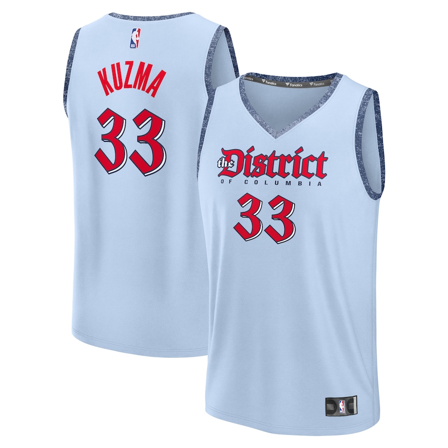 Youth Washington Wizards Kyle Kuzma Fanatics Light Blue Fast Break Player Jersey - City Edition - Jersey