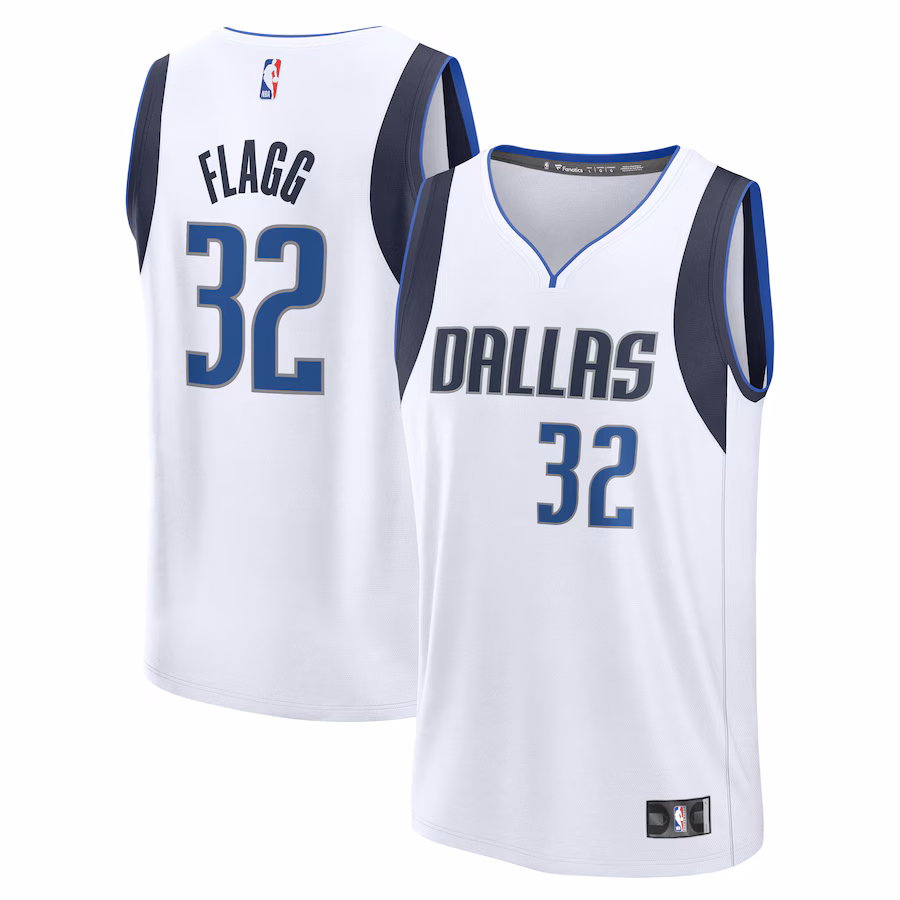 Men's Dallas Mavericks Cooper Flagg Fanatics White 2025 NBA Draft First Round Pick Fast Break Replica Jersey - Association Edition - Jersey