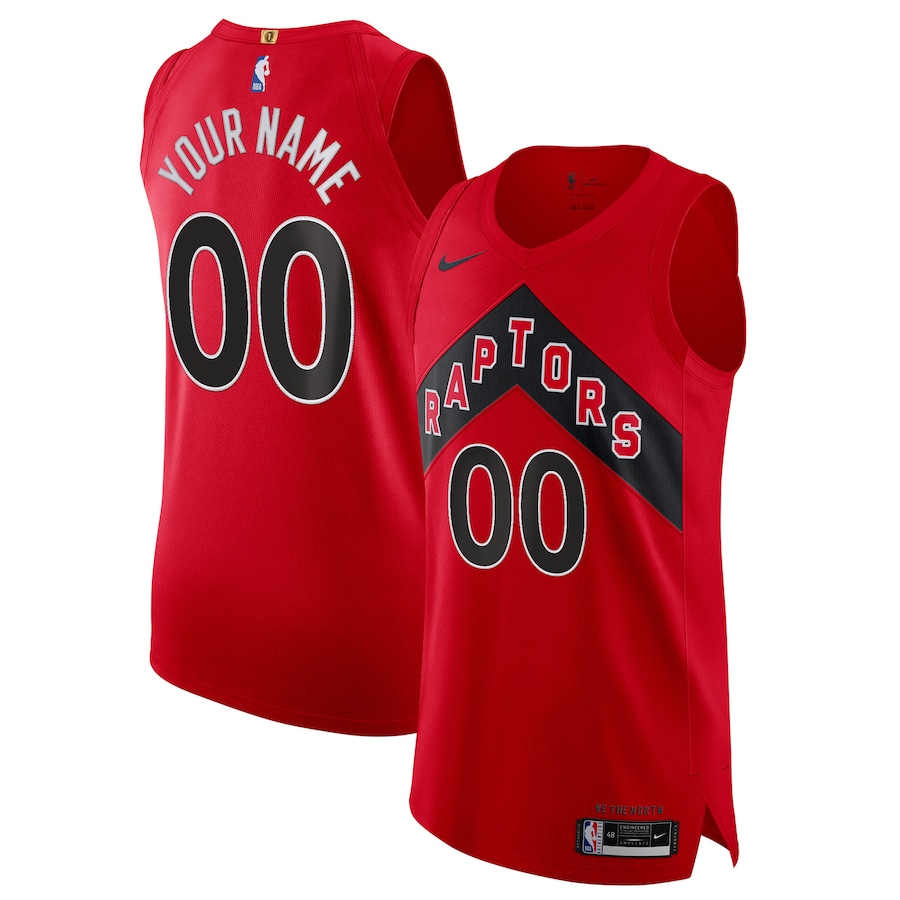 Men's Toronto Raptors Nike Red 2020/21 Authentic Custom Jersey - Icon Edition - Jersey
