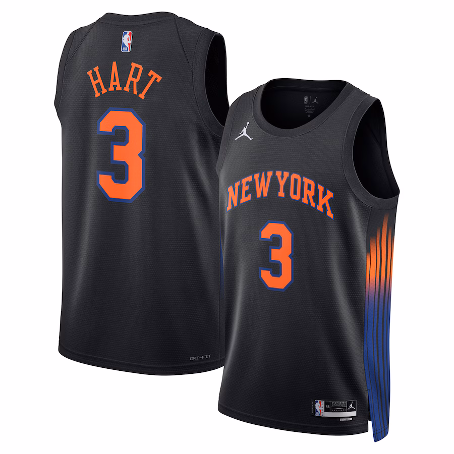 Unisex New York Knicks Josh Hart Jordan Brand Black Swingman Jersey - Statement Edition - Jersey