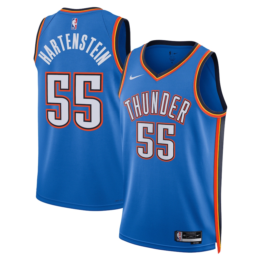 Unisex Oklahoma City Thunder Isaiah Hartenstein Nike Blue Swingman Jersey - Icon Edition - Jersey