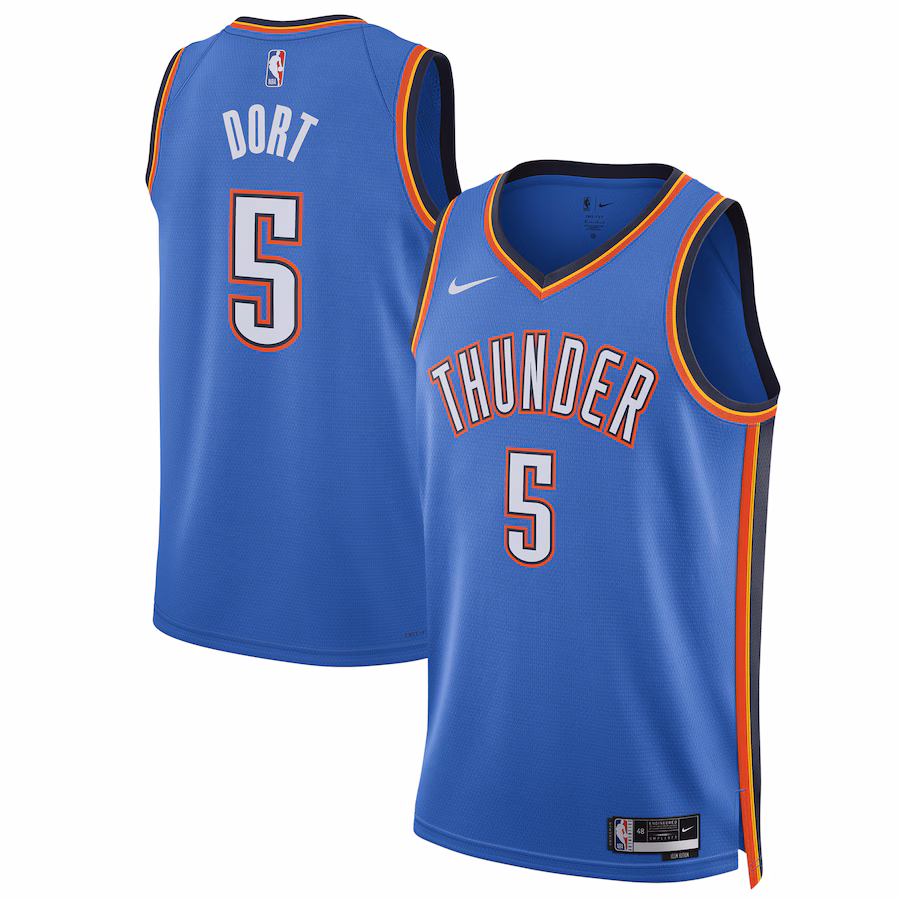 Unisex Oklahoma City Thunder Luguentz Dort Nike Blue Swingman Player Jersey - Icon Edition - Jersey