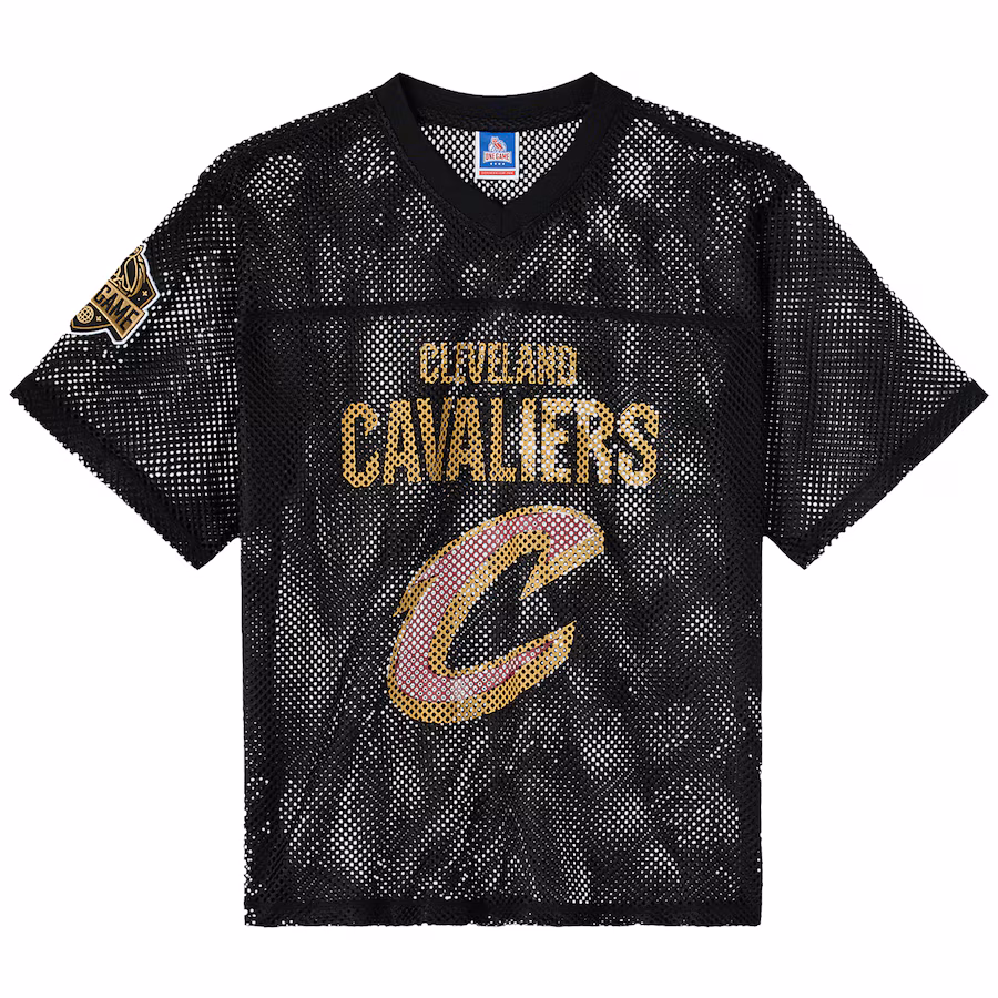 Men's Cleveland Cavaliers OVO x NBA Black Mesh Football Fashion Jersey - Jersey