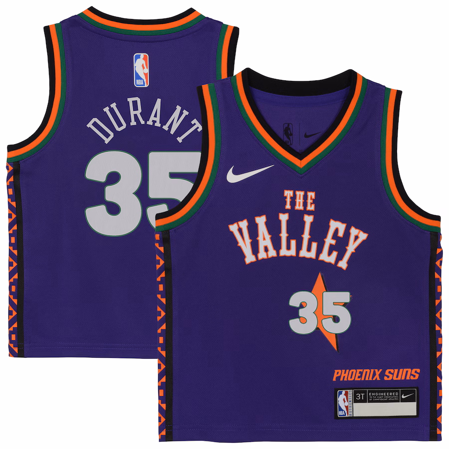 Preschool Phoenix Suns Kevin Durant Nike Purple 2024/25 Swingman Player Jersey - City Edition - Jersey