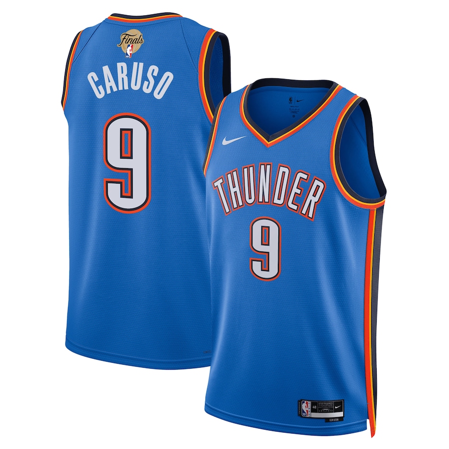 Unisex Oklahoma City Thunder Alex Caruso Nike Blue 2025 NBA Finals Swingman Jersey - Icon Edition - Jersey