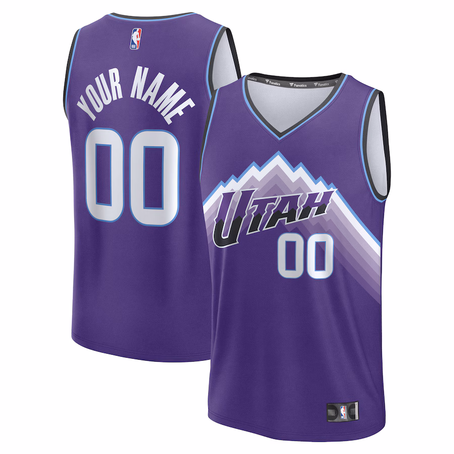 Youth Utah Jazz Fanatics Purple Fast Break Replica Custom Jersey - Icon Edition - Jersey