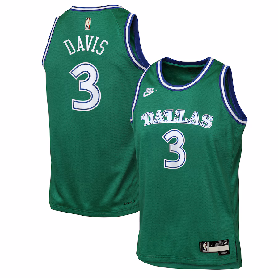 Youth Dallas Mavericks Anthony Davis Nike Green Swingman Jersey - Classic Edition - Jersey
