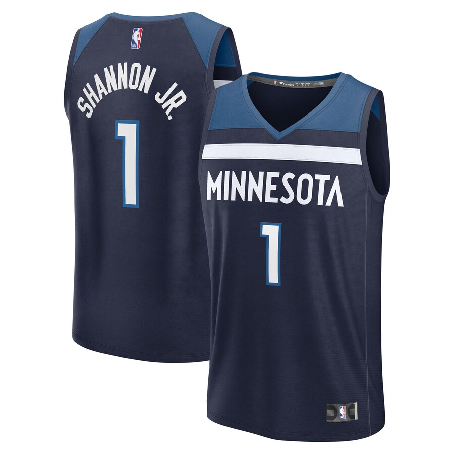 Men's Minnesota Timberwolves Terrence Shannon Jr. Fanatics Navy Fast Break Replica Jersey - Icon Edition - Jersey