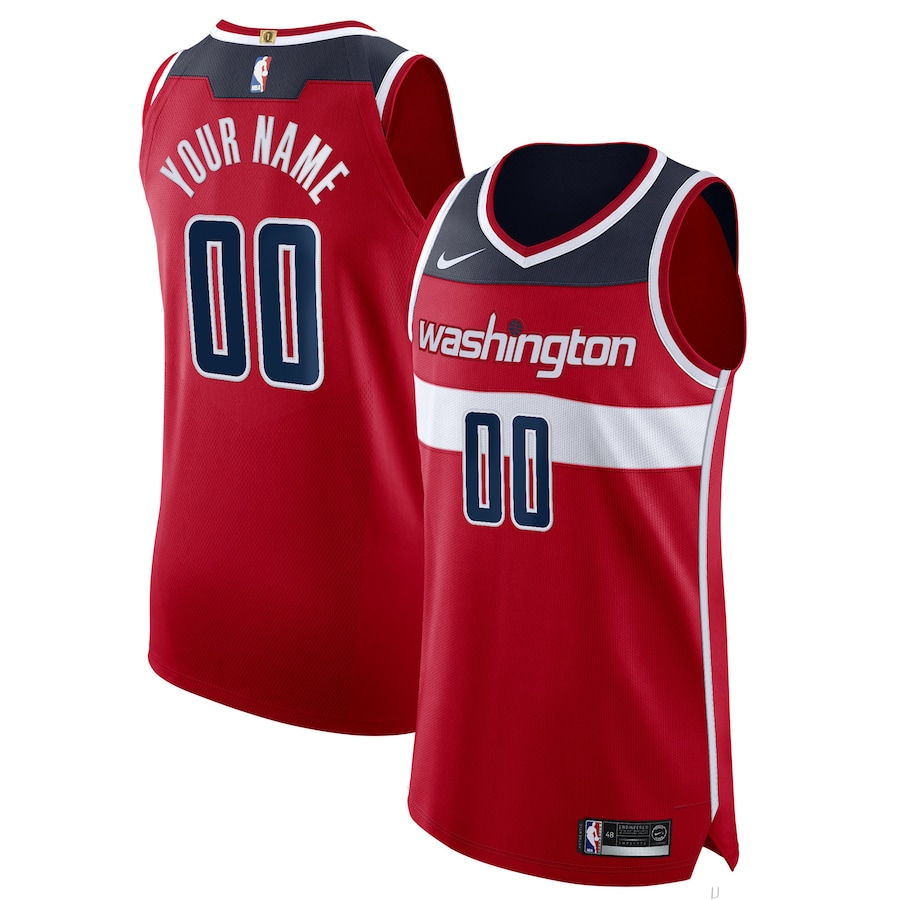 Men's Washington Wizards Nike Red 2020/21 Authentic Custom Jersey - Icon Edition - Jersey