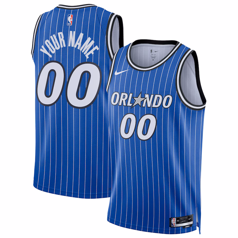 Unisex Orlando Magic Nike Blue Swingman Custom Jersey - Icon Edition - Jersey