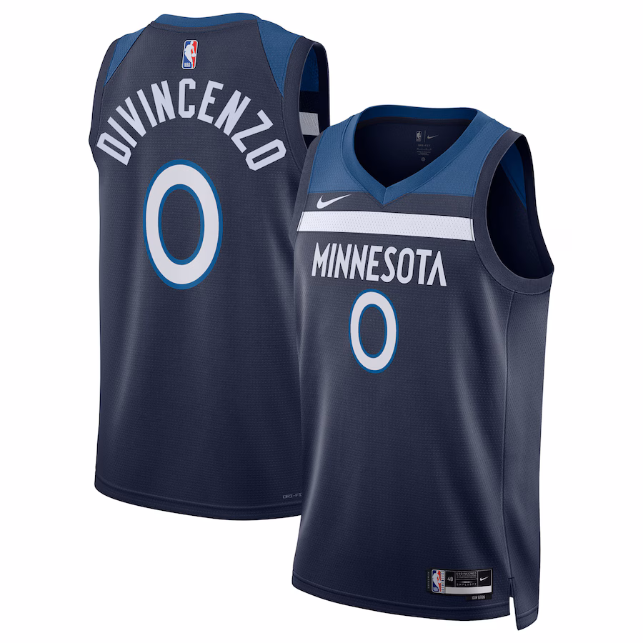 Unisex Minnesota Timberwolves Donte DiVincenzo Nike Navy Swingman Jersey - Icon Edition - Jersey