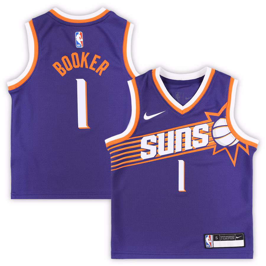 Preschool Phoenix Suns Devin Booker Nike Purple Swingman Player Jersey - Icon Edition - Jersey