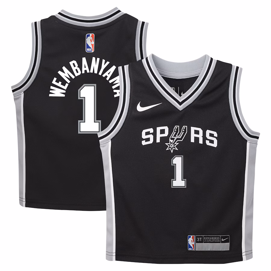 Preschool San Antonio Spurs Victor Wembanyama Nike Black Swingman Player Jersey - Icon Edition - Jersey