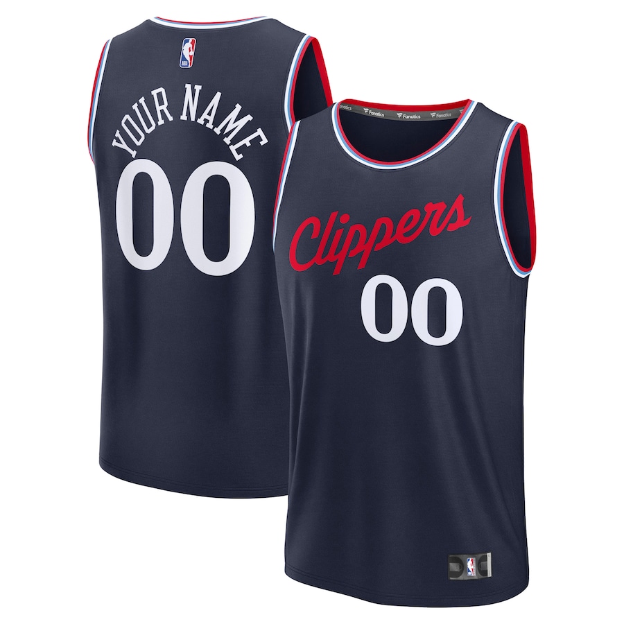 Youth LA Clippers Fanatics Navy Fast Break Custom Replica Jersey - Icon Edition - Jersey