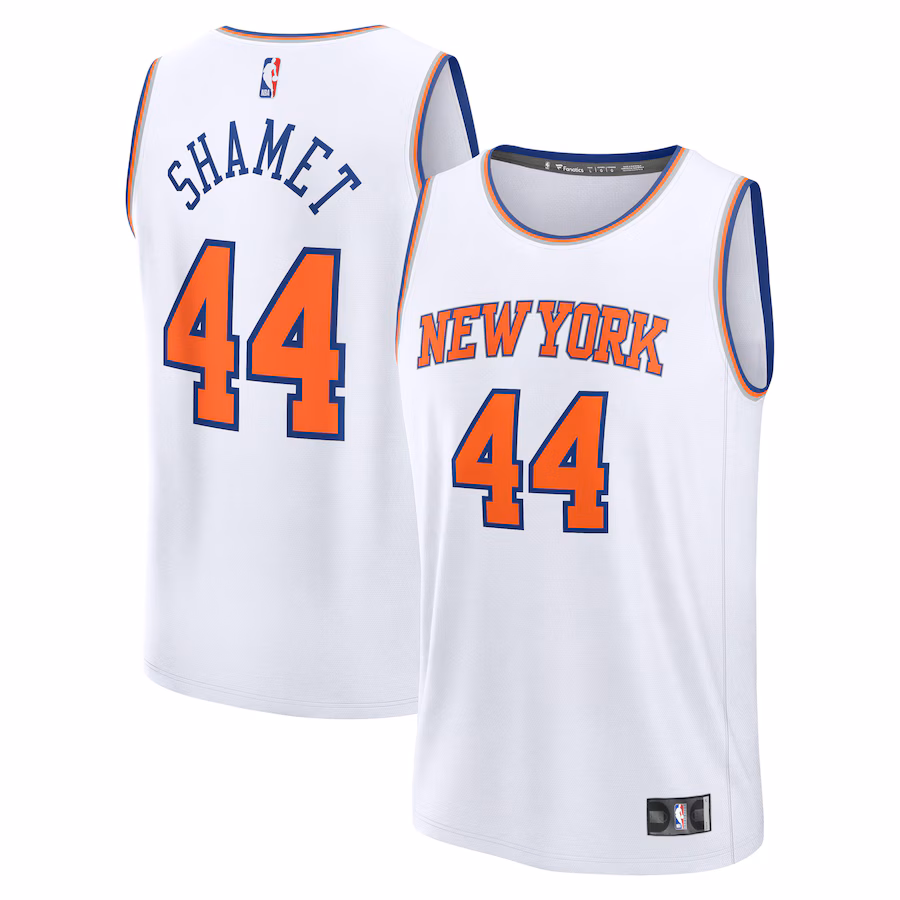Men's New York Knicks Landry Shamet Fanatics White Fast Break Replica Player Jersey - Association Edition - Jersey