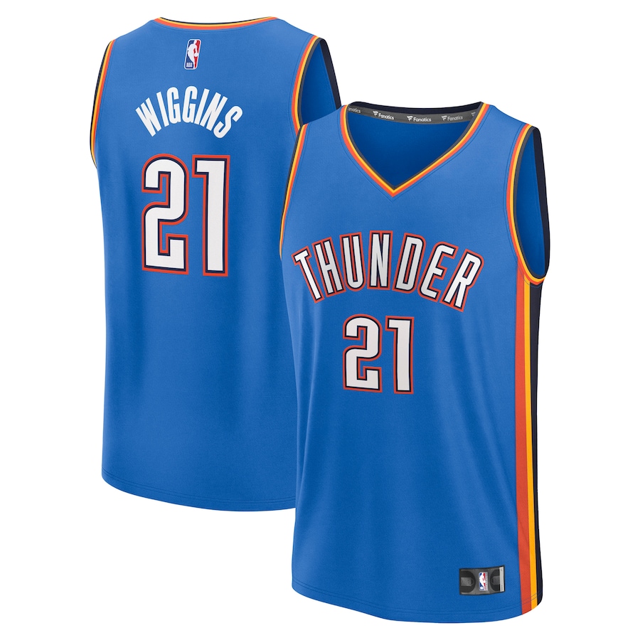 Men's Oklahoma City Thunder Aaron Wiggins Fanatics Blue Fast Break Replica Player Jersey - Icon Edition - Jersey