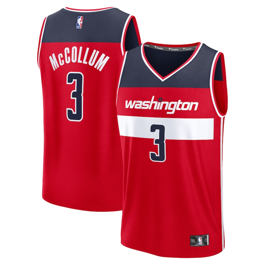 Youth Washington Wizards CJ McCollum Fanatics Red Fast Break Replica Player Jersey - Icon Edition - Jersey