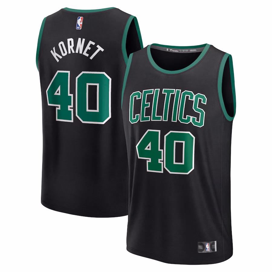 Men's Boston Celtics Luke Kornet Fanatics Black Fast Break Replica Player Jersey - Statement Edition - Jersey