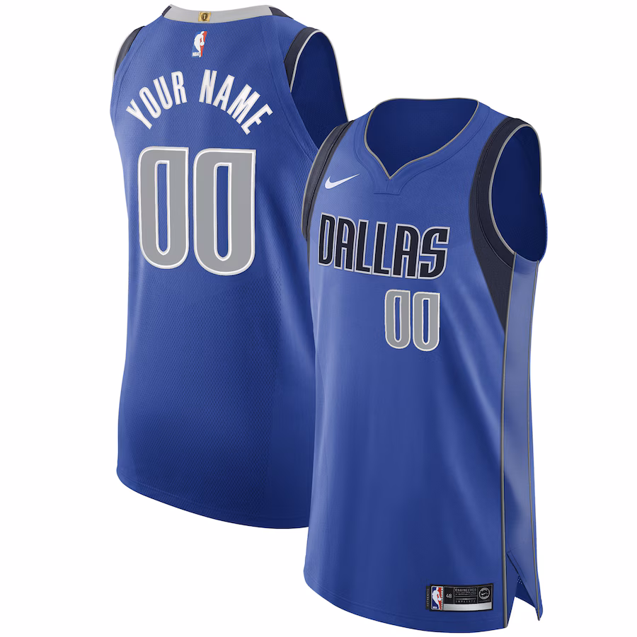 Men's Dallas Mavericks Nike Royal 2020/21 Authentic Custom Jersey - Icon Edition - Jersey