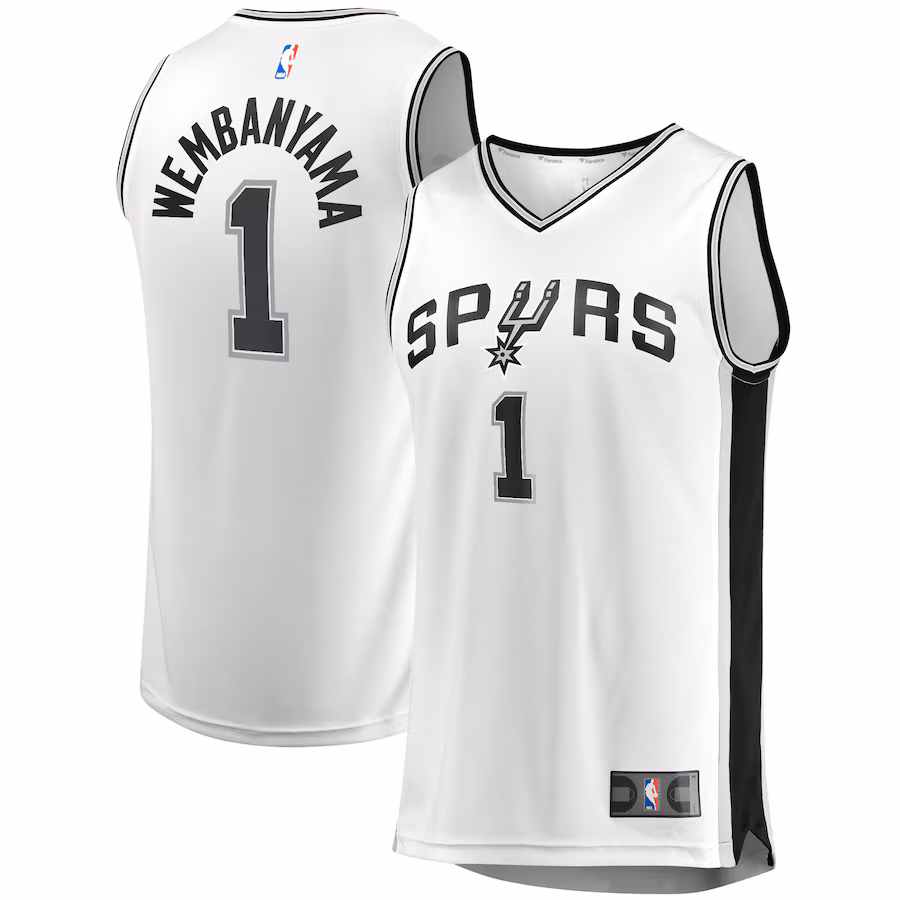Youth San Antonio Spurs Victor Wembanyama Fanatics White Fast Break Replica Player Jersey - Association Edition - Jersey