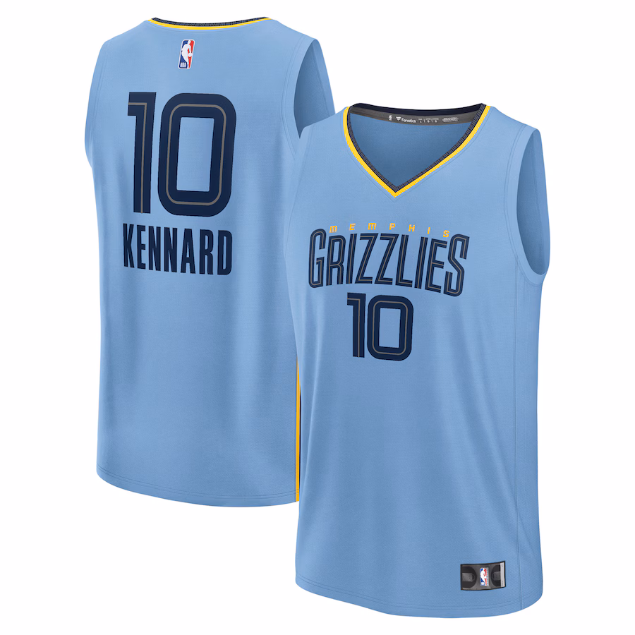 Men's Memphis Grizzlies Luke Kennard Fanatics Light Blue Fast Break Replica Player Jersey - Statement Edition - Jersey
