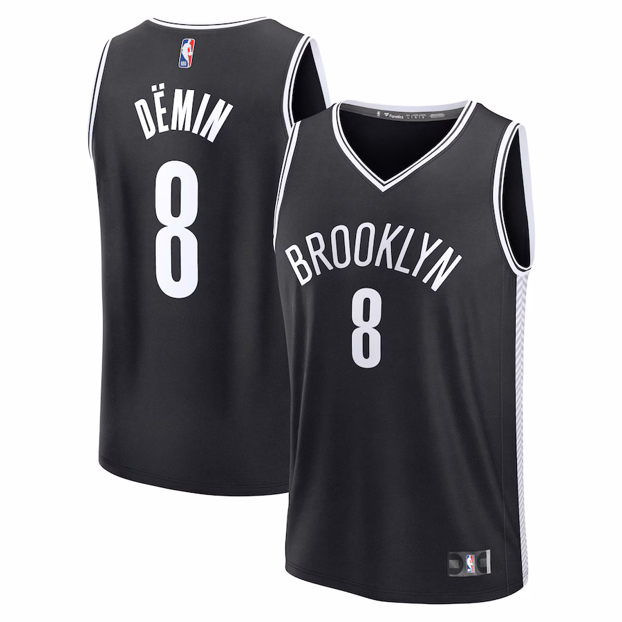 Youth Brooklyn Nets Egor Dëmin Fanatics Black Fast Break Replica Jersey - Icon Edition - Jersey