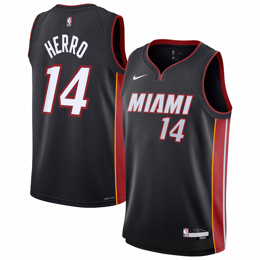 Youth Miami Heat Tyler Herro Nike Black Swingman Jersey - Icon Edition - Jersey