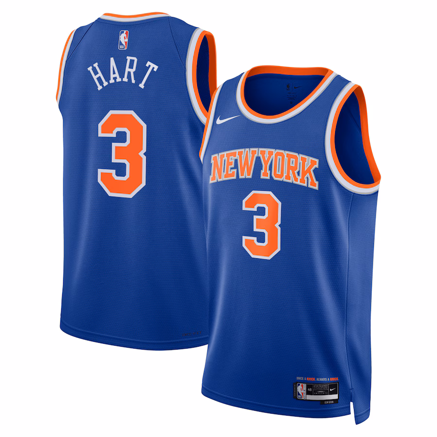 Unisex New York Knicks Josh Hart Nike Blue Swingman Jersey - Icon Edition - Jersey