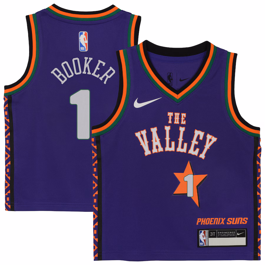 Toddler Phoenix Suns Devin Booker Nike Purple 2024/25 Swingman Player Jersey - City Edition - Jersey
