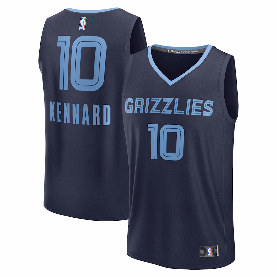 Men's Memphis Grizzlies Luke Kennard Fanatics Navy Fast Break Replica Player Jersey - Icon Edition - Jersey
