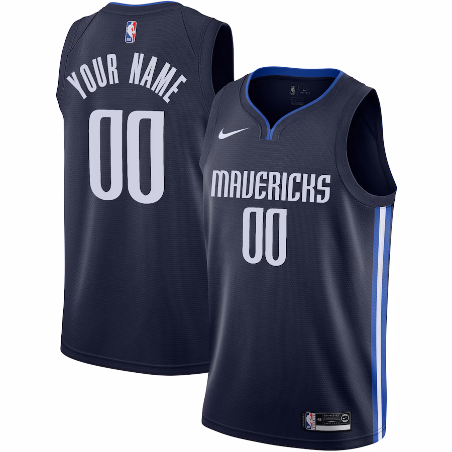 Men's Dallas Mavericks Nike Navy 2019/20 Custom Swingman Jersey - Statement Edition - Jersey