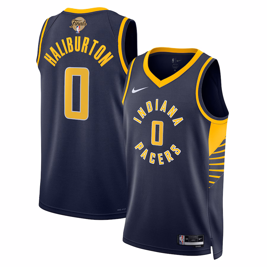 Unisex Indiana Pacers Tyrese Haliburton Nike Navy 2025 NBA Finals Swingman Jersey - Icon Edition - Jersey