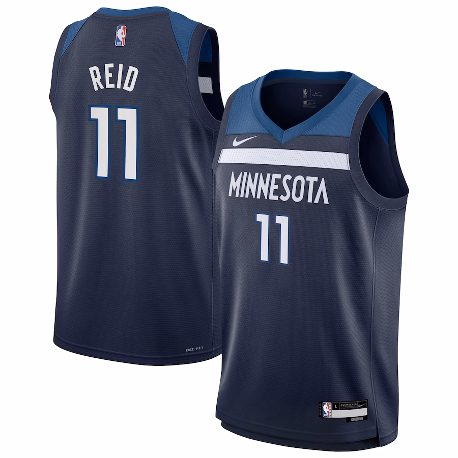 Youth Minnesota Timberwolves Naz Reid Nike Navy Swingman Jersey - Icon Edition - Jersey