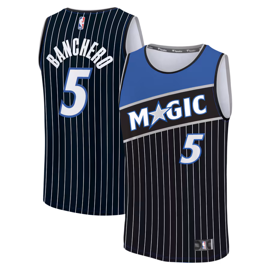 Youth Orlando Magic Paolo Banchero Fanatics Black Fast Break Jersey - Statement Edition - Jersey