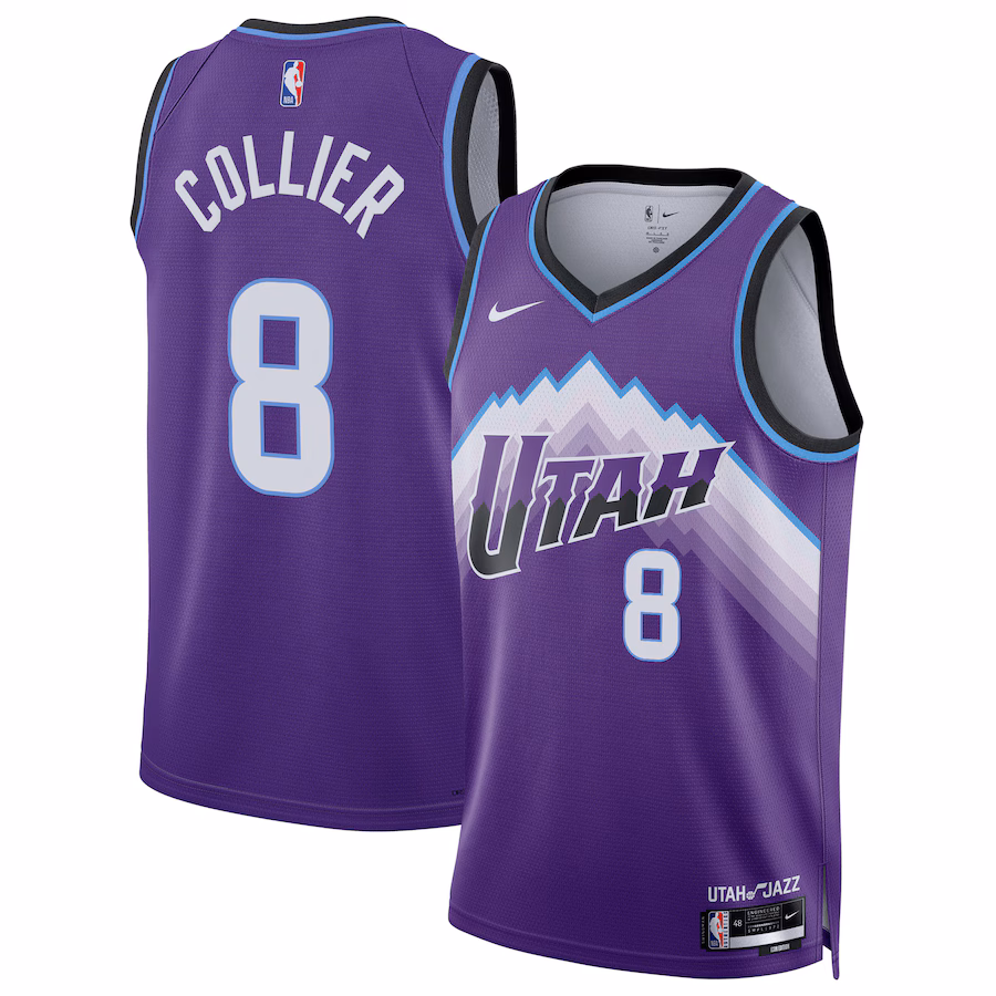 Unisex Utah Jazz Isaiah Collier Nike Purple Swingman Jersey - Icon Edition - Jersey