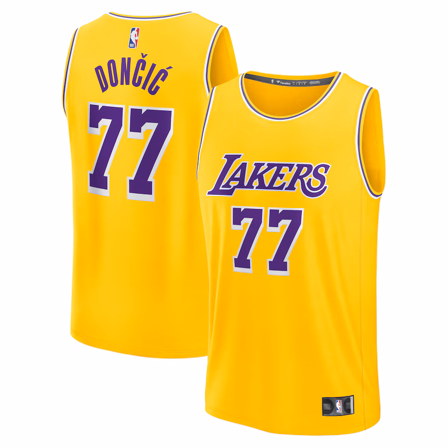 Men's Los Angeles Lakers Luka Dončić Fanatics Gold Big & Tall Fast Break Player Jersey - Icon Edition - Jersey
